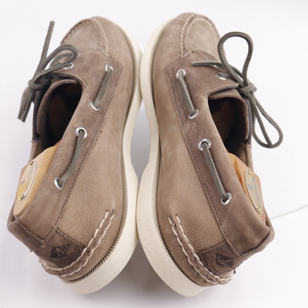 Sperry Mens A/O Boat Shoe Size 11.5 Light Brown Leather Slip On Loafers Yacht - Picture 7 of 13